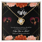 To My Wife Wife by my Side Infinity Knot Necklace Message Card-Express Your Love Gifts