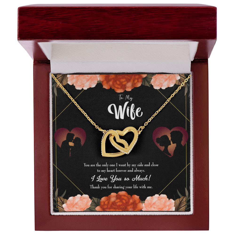 To My Wife Wife by my Side Inseparable Necklace-Express Your Love Gifts