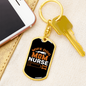 To My Wife Wife Dog Mom Nurse Keychain Stainless Steel or 18k Gold Dog Tag Keyring-Express Your Love Gifts