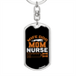 To My Wife Wife Dog Mom Nurse Keychain Stainless Steel or 18k Gold Dog Tag Keyring-Express Your Love Gifts
