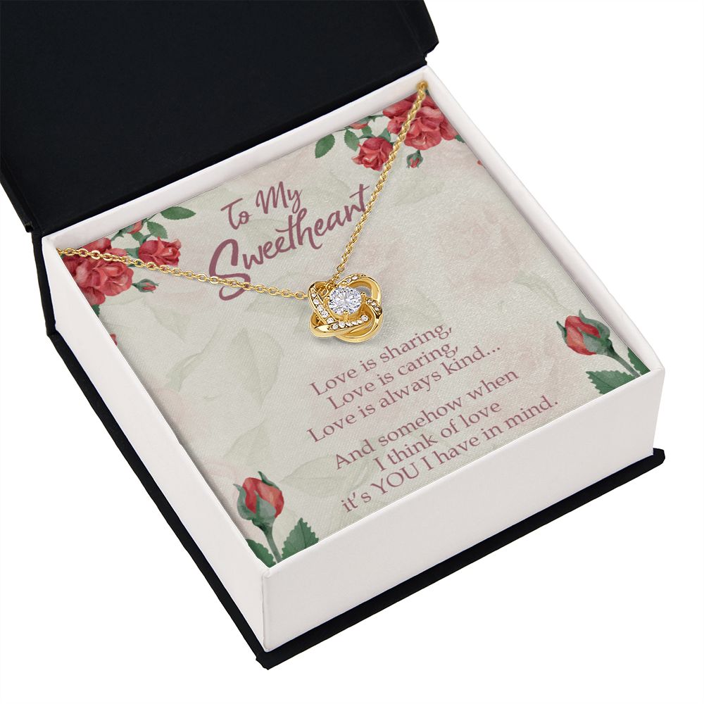 To My Wife Wife Girlfriend message card Love is You Infinity Knot Necklace-Express Your Love Gifts