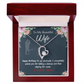To My Wife Wife I Completely Adore Birthday Message Forever Necklace w Message Card-Express Your Love Gifts