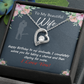 To My Wife Wife I Completely Adore Birthday Message Forever Necklace w Message Card-Express Your Love Gifts