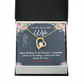 To My Wife Wife I Completely Adore Birthday Message Forever Necklace w Message Card-Express Your Love Gifts