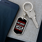 To My Wife Wife Is a Crazy 911 Dispatcher Keychain Stainless Steel or 18k Gold Dog Tag Keyring-Express Your Love Gifts