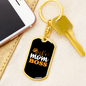 To My Wife Wife Mom Boss Yellow Keychain Stainless Steel or 18k Gold Dog Tag Keyring-Express Your Love Gifts