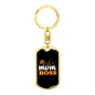 To My Wife Wife Mom Boss Yellow Keychain Stainless Steel or 18k Gold Dog Tag Keyring-Express Your Love Gifts