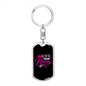 To My Wife Wife Mom Nurse Black Pink TranspArent Keychain Stainless Steel or 18k Gold Dog Tag Keyring-Express Your Love Gifts