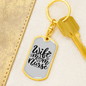 To My Wife Wife Mom Nurse Keychain Stainless Steel or 18k Gold Dog Tag Keyring-Express Your Love Gifts