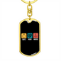 To My Wife Wife Mom Nurse Symbols Keychain Stainless Steel or 18k Gold Dog Tag Keyring-Express Your Love Gifts