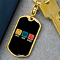 To My Wife Wife Mom Nurse Symbols Keychain Stainless Steel or 18k Gold Dog Tag Keyring-Express Your Love Gifts