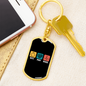 To My Wife Wife Mom Nurse Symbols Keychain Stainless Steel or 18k Gold Dog Tag Keyring-Express Your Love Gifts