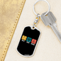 To My Wife Wife Mom Nurse Symbols Keychain Stainless Steel or 18k Gold Dog Tag Keyring-Express Your Love Gifts