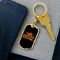 To My Wife Wife Mom NurseBlack Yellow Keychain Stainless Steel or 18k Gold Dog Tag Keyring-Express Your Love Gifts
