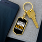To My Wife Wife Mom Taxi Driver Keychain Stainless Steel or 18k Gold Dog Tag Keyring-Express Your Love Gifts