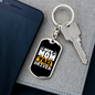 To My Wife Wife Mom Taxi Driver Keychain Stainless Steel or 18k Gold Dog Tag Keyring-Express Your Love Gifts