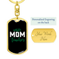 To My Wife Wife Mom Teacher Keychain Stainless Steel or 18k Gold Dog Tag Keyring-Express Your Love Gifts