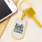 To My Wife Wife Mom Teacher Wife Keychain Stainless Steel or 18k Gold Dog Tag Keyring-Express Your Love Gifts