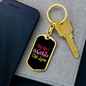 To My Wife Wife Mother Cat Love Keychain Stainless Steel or 18k Gold Dog Tag Keyring-Express Your Love Gifts