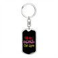 To My Wife Wife Mother Cat Love Keychain Stainless Steel or 18k Gold Dog Tag Keyring-Express Your Love Gifts