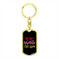 To My Wife Wife Mother Cat Love Keychain Stainless Steel or 18k Gold Dog Tag Keyring-Express Your Love Gifts
