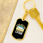 To My Wife Wife Mother Dog Lover Black Keychain Stainless Steel or 18k Gold Dog Tag Keyring-Express Your Love Gifts
