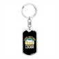 To My Wife Wife Mother Dog Lover Black Keychain Stainless Steel or 18k Gold Dog Tag Keyring-Express Your Love Gifts