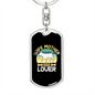 To My Wife Wife Mother Dog Lover Black Keychain Stainless Steel or 18k Gold Dog Tag Keyring-Express Your Love Gifts