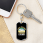 To My Wife Wife Mother Dog Lover Black Keychain Stainless Steel or 18k Gold Dog Tag Keyring-Express Your Love Gifts