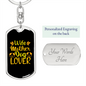 To My Wife Wife Mother Wife Lover Yellow Keychain Stainless Steel or 18k Gold Dog Tag Keyring-Express Your Love Gifts