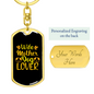 To My Wife Wife Mother Wife Lover Yellow Keychain Stainless Steel or 18k Gold Dog Tag Keyring-Express Your Love Gifts