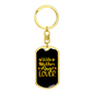 To My Wife Wife Mother Wife Lover Yellow Keychain Stainless Steel or 18k Gold Dog Tag Keyring-Express Your Love Gifts