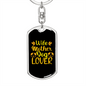 To My Wife Wife Mother Wife Lover Yellow Keychain Stainless Steel or 18k Gold Dog Tag Keyring-Express Your Love Gifts