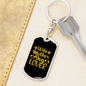 To My Wife Wife Mother Wife Lover Yellow Keychain Stainless Steel or 18k Gold Dog Tag Keyring-Express Your Love Gifts