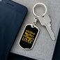 To My Wife Wife Mother Wife Lover Yellow Keychain Stainless Steel or 18k Gold Dog Tag Keyring-Express Your Love Gifts