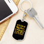 To My Wife Wife Mother Wife Lover Yellow Keychain Stainless Steel or 18k Gold Dog Tag Keyring-Express Your Love Gifts