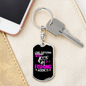 To My Wife Wife of a Fishing Addict Keychain Stainless Steel or 18k Gold Dog Tag Keyring-Express Your Love Gifts