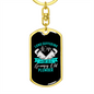 To My Wife Wife of a Grumpy Old Plumber Keychain Stainless Steel or 18k Gold Dog Tag Keyring-Express Your Love Gifts