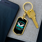 To My Wife Wife of a Grumpy Old Plumber Keychain Stainless Steel or 18k Gold Dog Tag Keyring-Express Your Love Gifts