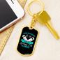 To My Wife Wife of a Grumpy Old Plumber Keychain Stainless Steel or 18k Gold Dog Tag Keyring-Express Your Love Gifts