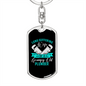 To My Wife Wife of a Grumpy Old Plumber Keychain Stainless Steel or 18k Gold Dog Tag Keyring-Express Your Love Gifts