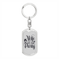 To My Wife Wife Of The Party Keychain Stainless Steel or 18k Gold Dog Tag Keyring-Express Your Love Gifts