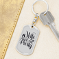 To My Wife Wife Of The Party Keychain Stainless Steel or 18k Gold Dog Tag Keyring-Express Your Love Gifts