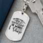 To My Wife Wife Runs a Workshop Keychain Stainless Steel or 18k Gold Dog Tag Keyring-Express Your Love Gifts
