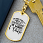To My Wife Wife Runs a Workshop Keychain Stainless Steel or 18k Gold Dog Tag Keyring-Express Your Love Gifts