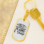 To My Wife Wife Runs a Workshop Keychain Stainless Steel or 18k Gold Dog Tag Keyring-Express Your Love Gifts