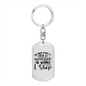 To My Wife Wife Runs a Workshop Keychain Stainless Steel or 18k Gold Dog Tag Keyring-Express Your Love Gifts