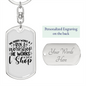 To My Wife Wife Runs a Workshop Keychain Stainless Steel or 18k Gold Dog Tag Keyring-Express Your Love Gifts