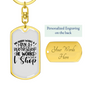 To My Wife Wife Runs a Workshop Keychain Stainless Steel or 18k Gold Dog Tag Keyring-Express Your Love Gifts