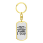 To My Wife Wife Runs a Workshop Keychain Stainless Steel or 18k Gold Dog Tag Keyring-Express Your Love Gifts